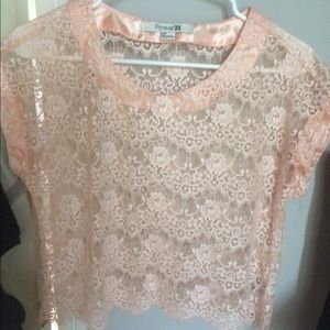Lace crop top