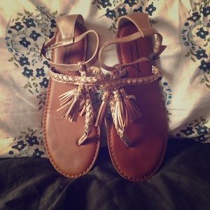 American Eagle fringe sandals