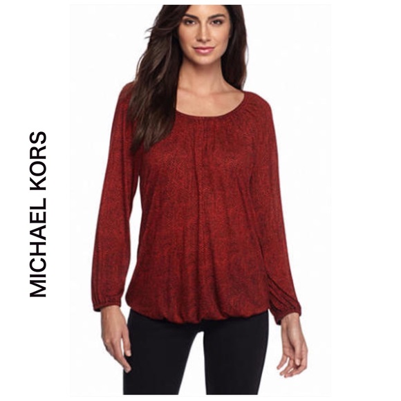 michael kors peasant blouse