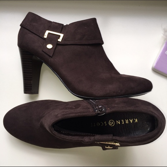 Karen Scott brown booties - Picture 3 of 4