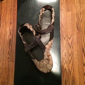 Coach print flats