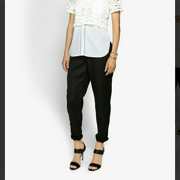 rag & bone Pants - RAG & BONE BLACK COATED ABERDEEN TAPERED PANTS 27