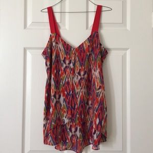 Nicole Miller Split Front Tank Top Size Large