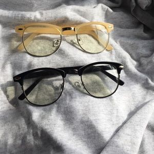 two pair half framed glasses