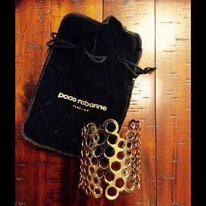 Paco Rabanne Gold Cuff Bracelet