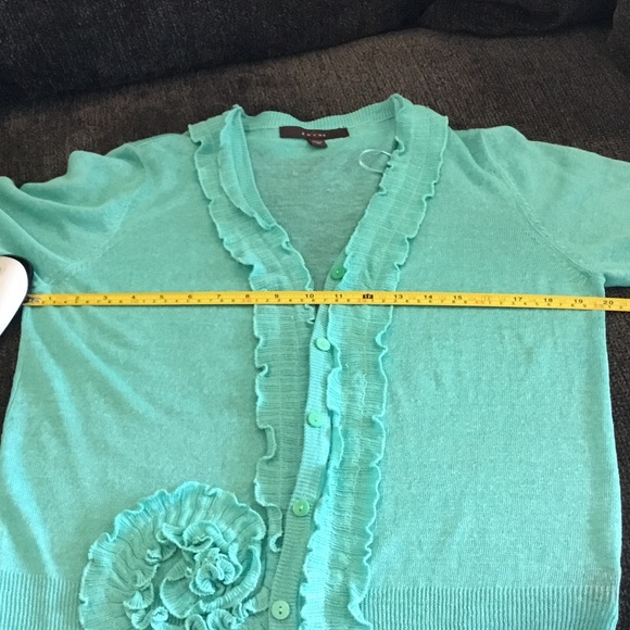 Cute turquoise cardigan - Picture 3 of 4