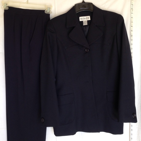 Navy blue pants suit