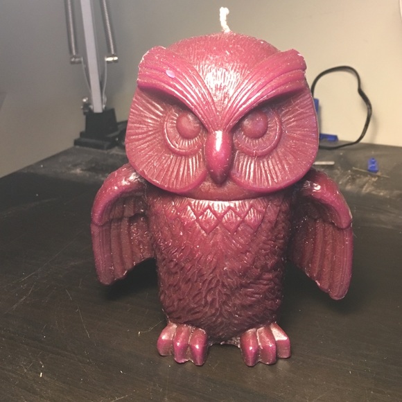 Purple owl candle