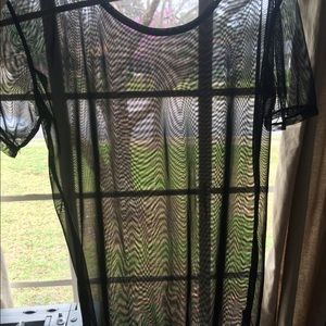 Sheer mesh dress/ cover up tunic