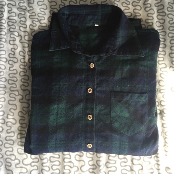 Green flannel shirt