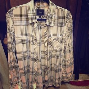 Rails black and white button up size S