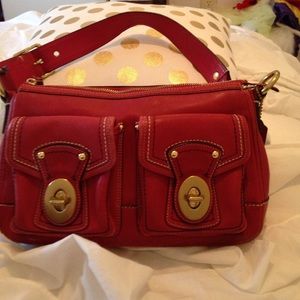 Berry Leather Coach Purse