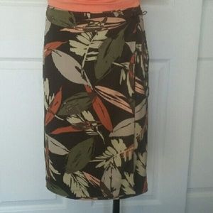 Tropical wrap skirt
