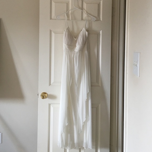 Gorgeous wedding chiffon dress with bust details