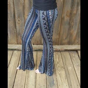 Knit flare pants