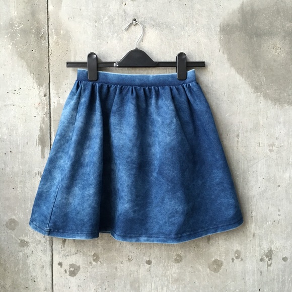 Topshop blue flare skirt - Picture 2 of 4