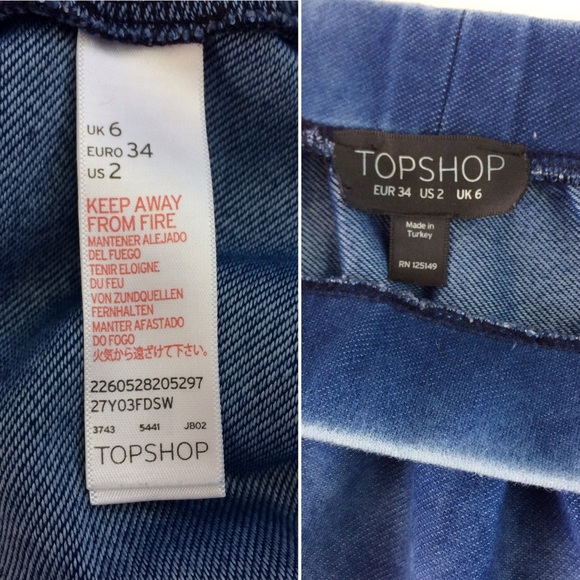 Topshop blue flare skirt - Picture 4 of 4