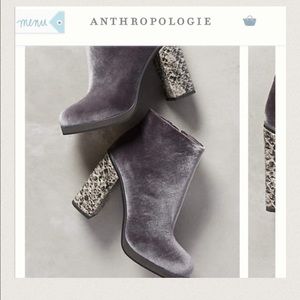 Anthropolgie Lien do Magdalena Velvet Booties