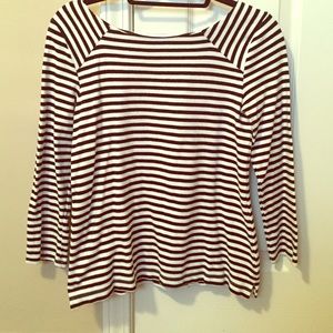 Black and white striped top