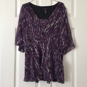 Nine West Purple Blouse Size 16