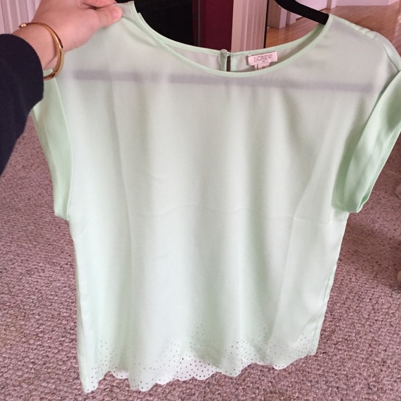 J. Crew Tops - J.Crew mint green short sleeve blouse