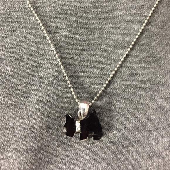 Black puppy necklace