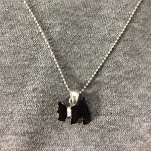 Black puppy necklace
