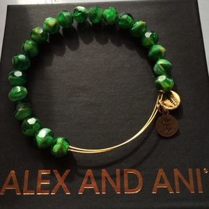 ALEX AND ANI "Sunburst Lime Green" Beaded Bracelet