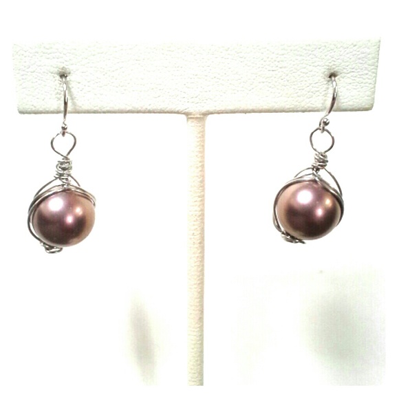 NEW handwire earing shell with 625 silver hook - Picture 1 of 2