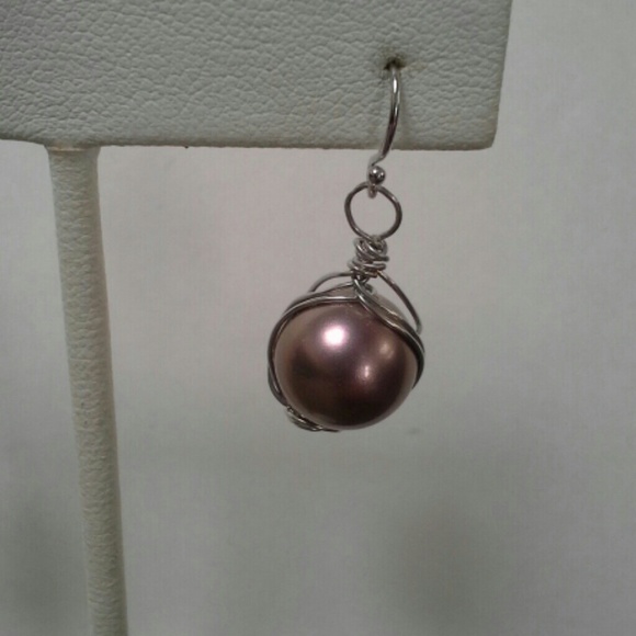 NEW handwire earing shell with 625 silver hook - Picture 2 of 2