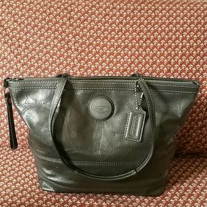 Silver COACH shoulder bag