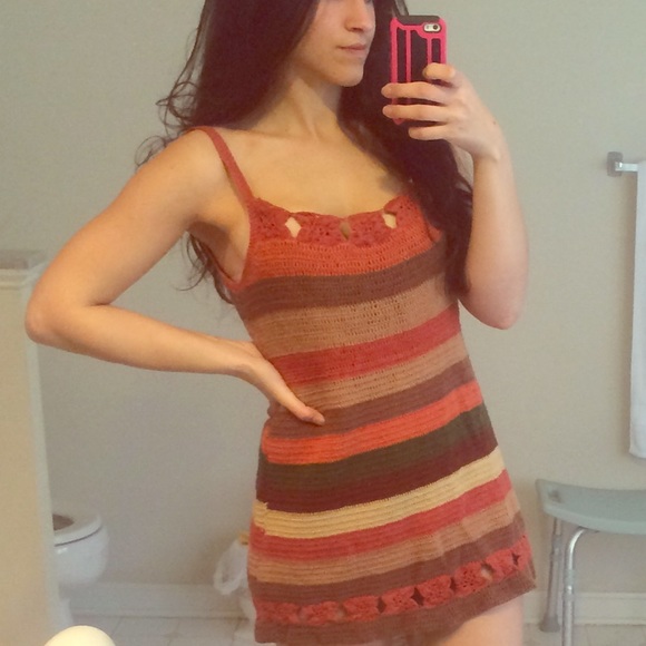 Crochet mini dress