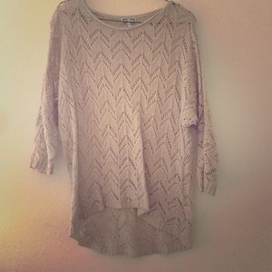 Casual tan 3/4 length shirt!