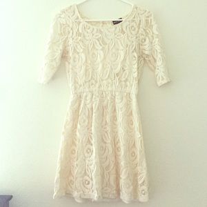 3/4 length cream dress!
