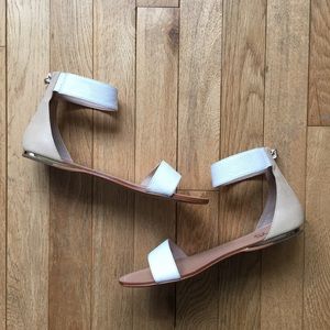 Yosi Samra minimalist ankle strap flat sandal