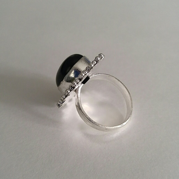 Handmade Sterling Silver Onyx Ring - Picture 2 of 4