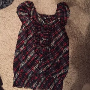 Plaid patterned blouse