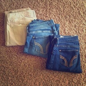Bundle of 3 Hollister pants
