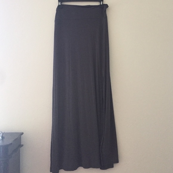 Gray maxi skirt