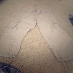 Limited Drew cargo tan capris