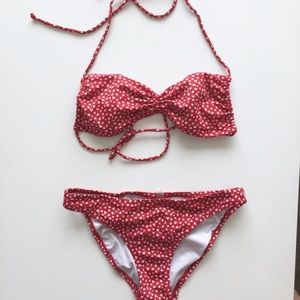 Victoria's Secret red white bikini VS pinup