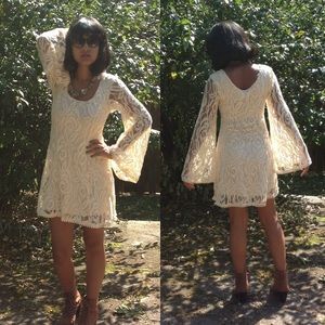 Urban Outfitters Lace Bell Sleeve Dress