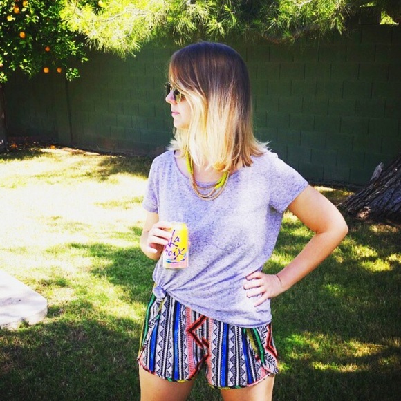 Full Tilt shorts in crazy fun tribal pattern