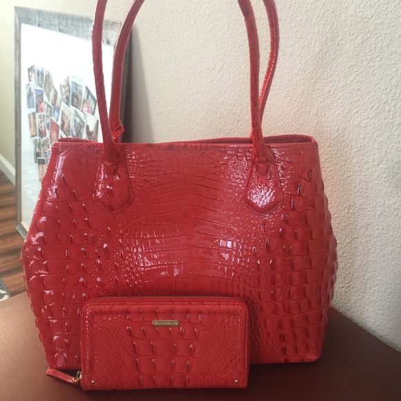 Brahmin Orange Bag and Wallet