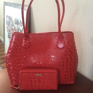 Brahmin Orange Bag and Wallet