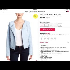 Vince Camuto Moto Jacket