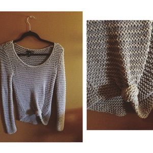 Grey knit sweater