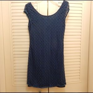 🎈👠💕Last Chance! Dark Teal Crochet Mini Dress