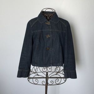 Denim swing coat