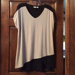 Chicos color block high low tunic